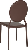 Safavieh Warner 37''H Round Back Leather Side Chair Brown Furniture 