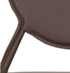 Safavieh Warner 37''H Round Back Leather Side Chair Brown Furniture 