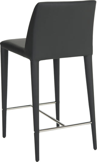 Safavieh Garretson Counter Stool Black and Chrome Furniture 