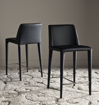 Safavieh Garretson Counter Stool Black and Chrome Furniture  Feature