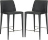 Safavieh Garretson Counter Stool Black and Chrome Furniture 