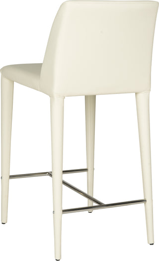 Safavieh Garretson Counter Stool Buttercream and Chrome Furniture 