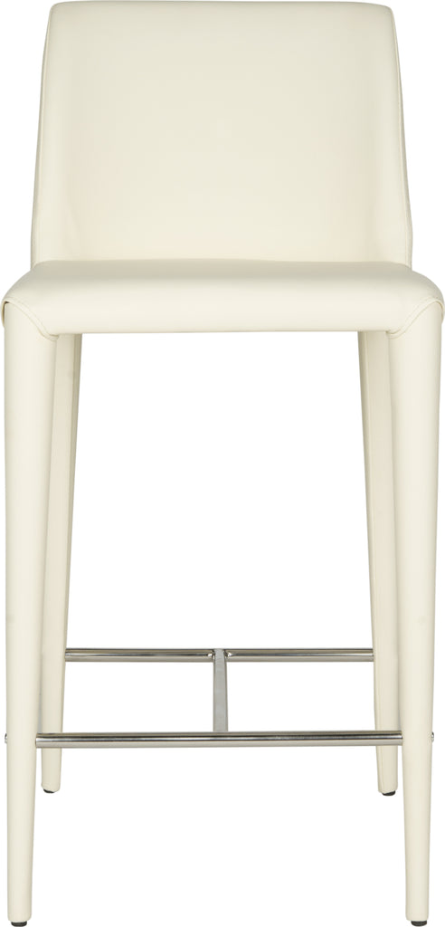 Safavieh Garretson Counter Stool Buttercream and Chrome Furniture main image