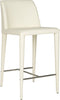 Safavieh Garretson Counter Stool Buttercream and Chrome Furniture 