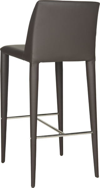 Safavieh Garretson Counter Stool Brown and Chrome Furniture 