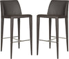 Safavieh Garretson Counter Stool Brown and Chrome Furniture 