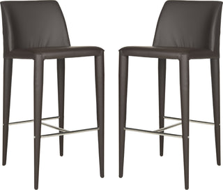 Safavieh Garretson Counter Stool Brown and Chrome Furniture 