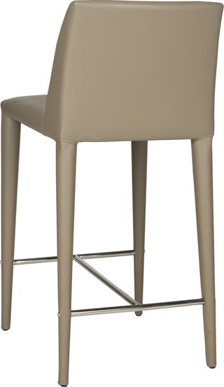 Safavieh Garretson Counter Stool Taupe and Chrome Furniture 