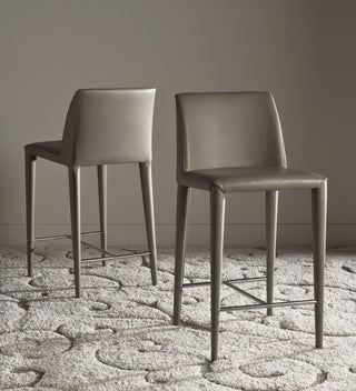 Safavieh Garretson Counter Stool Taupe and Chrome Furniture  Feature