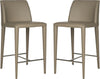 Safavieh Garretson Counter Stool Taupe and Chrome Furniture 