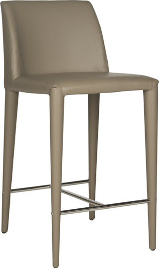 Safavieh Garretson Counter Stool Taupe and Chrome Furniture 