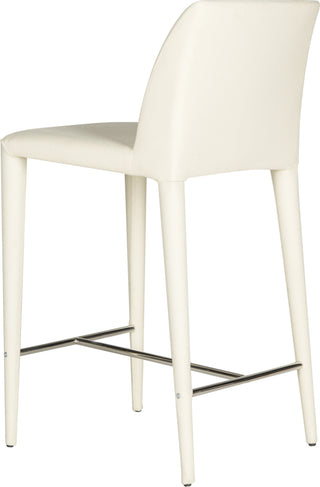 Safavieh Garretson Counter Stool Beige and Chrome Furniture 