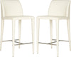 Safavieh Garretson Counter Stool Beige and Chrome Furniture 