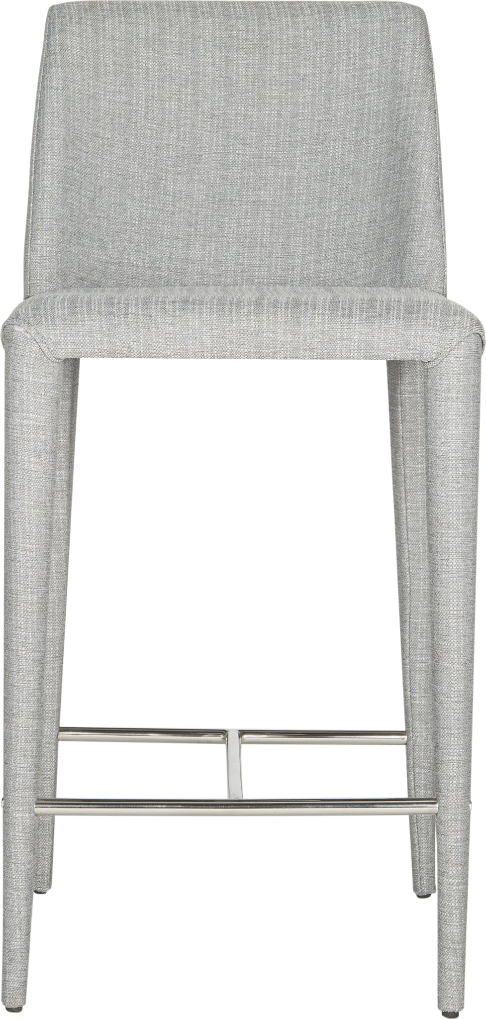 Safavieh Garretson Counter Stool Grey Linen and Chrome Furniture main image