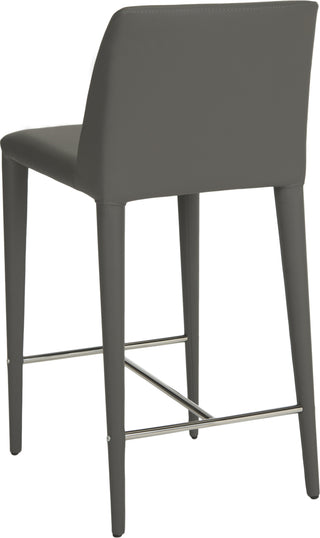 Safavieh Garretson Counter Stool Grey and Chrome Furniture 