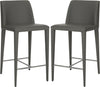 Safavieh Garretson Counter Stool Grey and Chrome Furniture 