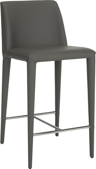 Safavieh Garretson Counter Stool Grey and Chrome Furniture 