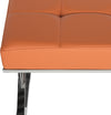 Safavieh Micha Ottoman Orange and Chrome Furniture 