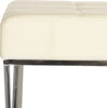 Safavieh Micha Bench Creme and Chrome Furniture 