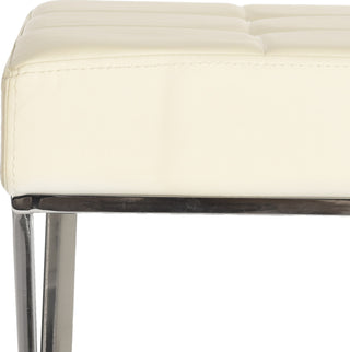 Safavieh Micha Bench Creme and Chrome Furniture 