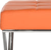 Safavieh Micha Bench Orange and Chrome Furniture 