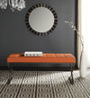 Safavieh Micha Bench Orange and Chrome Furniture  Feature