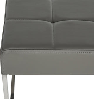 Safavieh Roitfeld Ottoman Grey and Chrome Furniture 