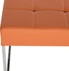Safavieh Roitfeld Ottoman Orange and Chrome Furniture 