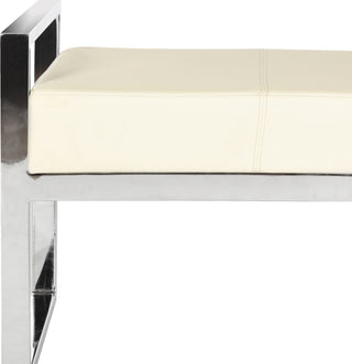 Safavieh Slade Bench Creme and Chrome Furniture 