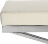Safavieh Acra Bench White and Silver Chrome Furniture 
