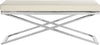 Safavieh Acra Bench White and Silver Chrome Furniture main image