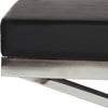 Safavieh Acra Bench Black and Silver Chrome Furniture 