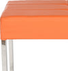 Safavieh Marc Bench Orange and Chrome Furniture 