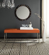 Safavieh Marc Bench Orange and Chrome Furniture  Feature