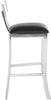 Safavieh Zoey 39''H Stainless Steel Cross Back Bar Stool Black and Chrome Furniture 