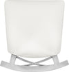 Safavieh Zoey 35''H Stainless Steel Cross Back Counter Stool White and Chrome Furniture 