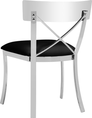 Safavieh Zoey 19''H Side Chair Black and Chrome Furniture 