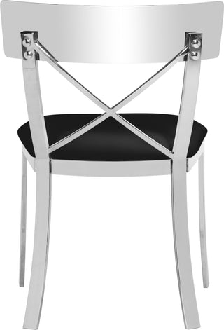 Safavieh Zoey 19''H Side Chair Black and Chrome Furniture 