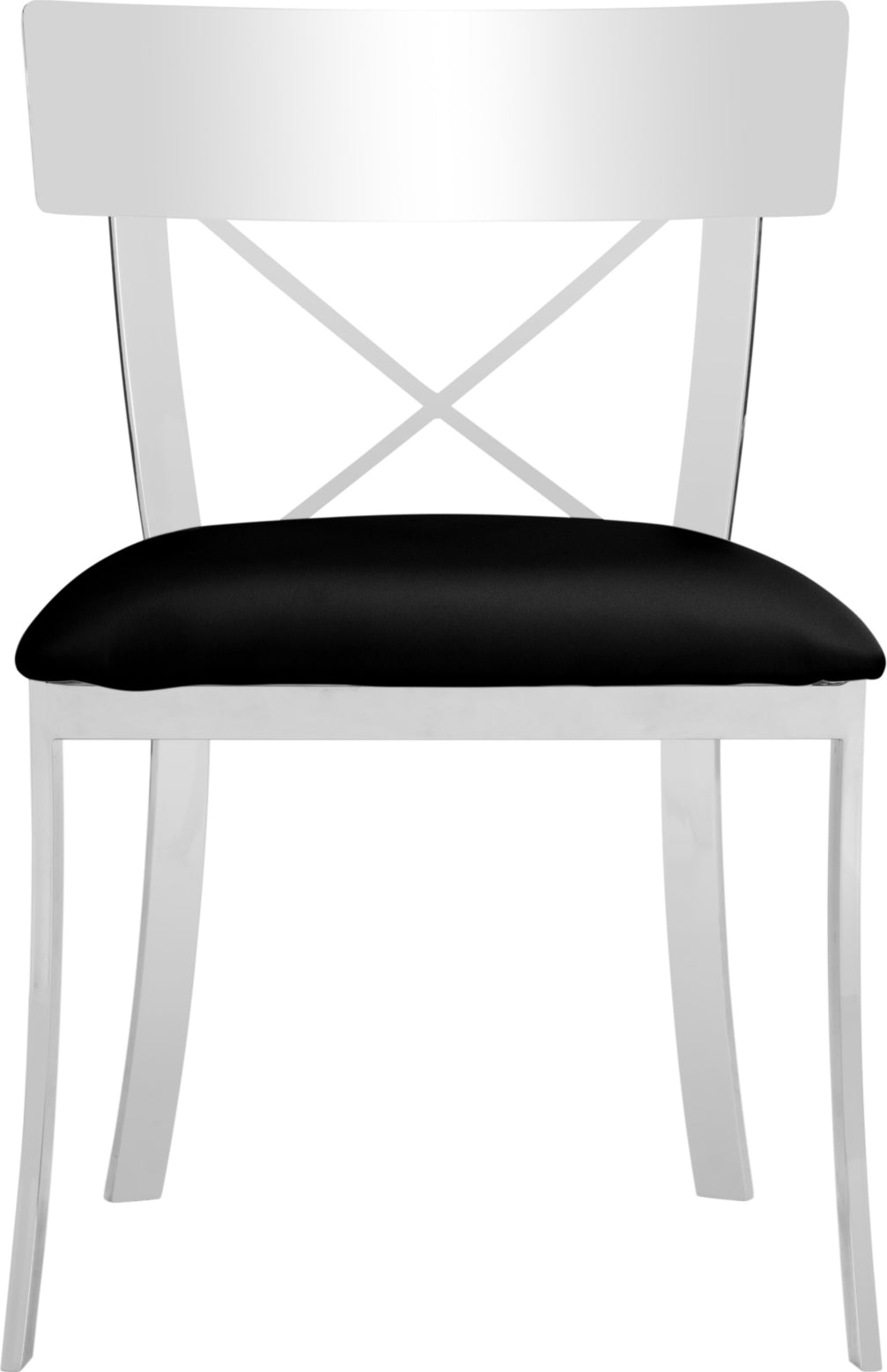 Safavieh Zoey 19''H Side Chair Black and Chrome Furniture main image