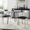 Safavieh Zoey Side Chair Black and Chrome  Feature