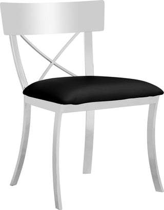 Safavieh Zoey 19''H Side Chair Black and Chrome Furniture 