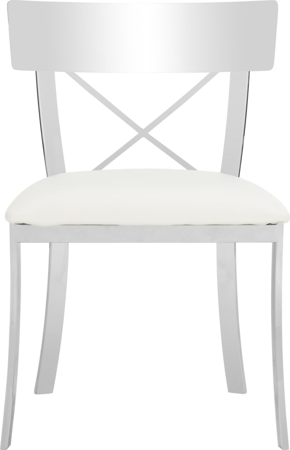 Safavieh Zoey Side Chair White and Chrome main image