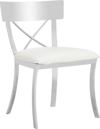 Safavieh Zoey Side Chair White and Chrome 