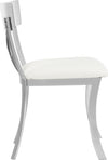 Safavieh Zoey 19''H Side Chair White and Chrome Furniture 