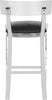 Safavieh Abby 35''H Stainless Steel Counter Stool Black and Chrome Furniture 