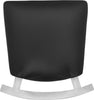 Safavieh Abby 35''H Stainless Steel Counter Stool Black and Chrome Furniture 
