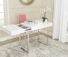 Safavieh Berkley Desk White and Chrome Furniture  Feature