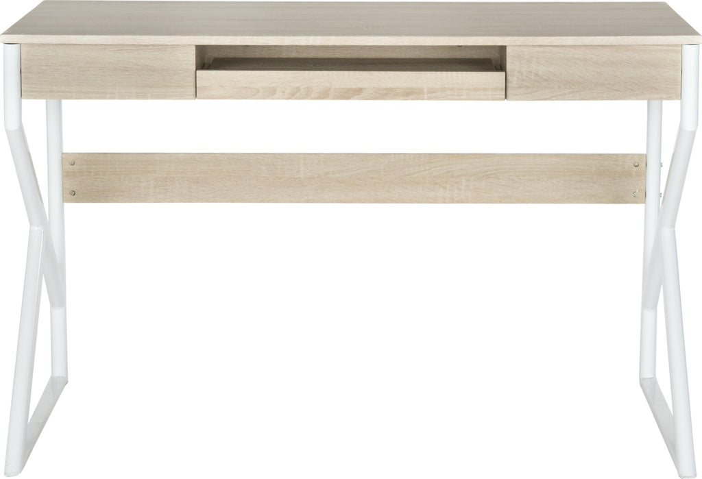 Safavieh Bryant Computer Desk Natural and White Furniture main image