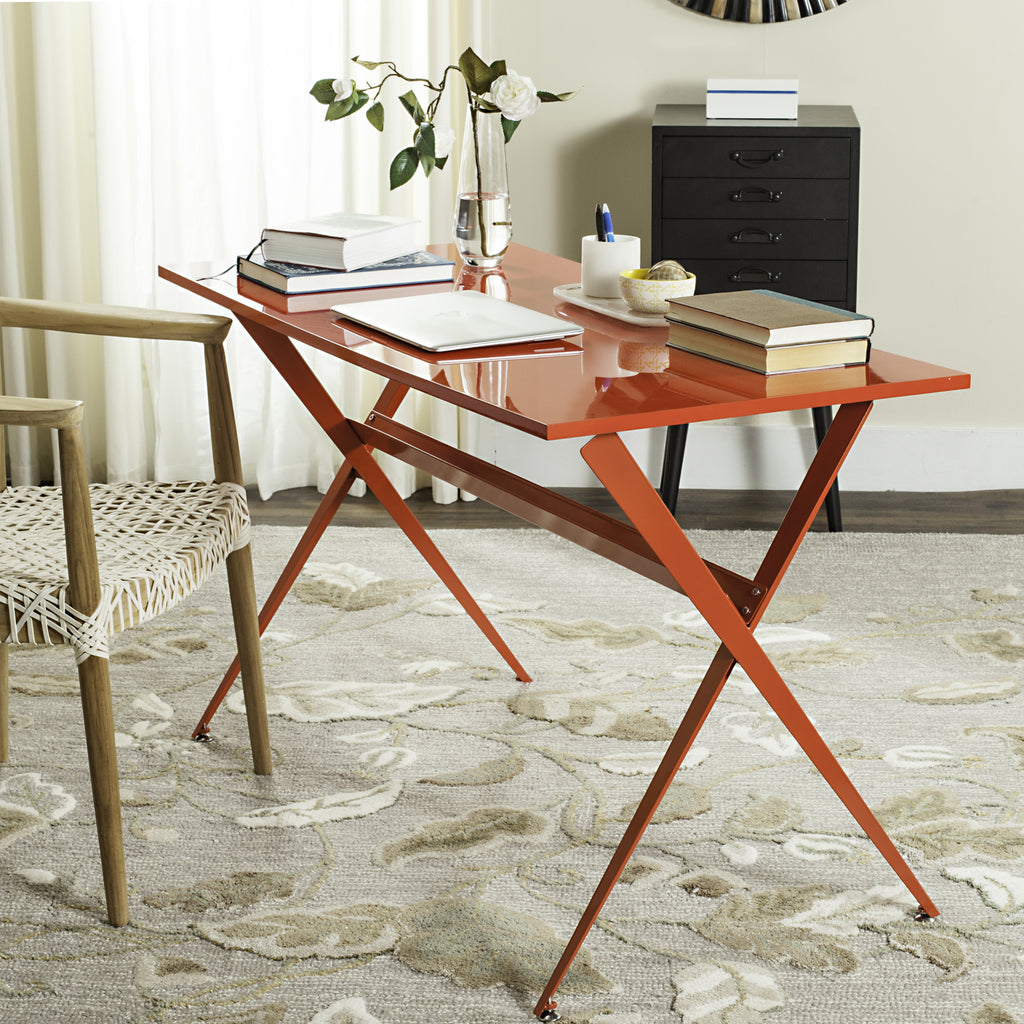 Safavieh Chapman Desk Red Furniture  Feature
