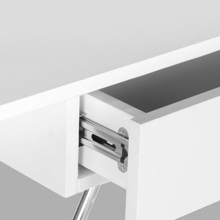 Safavieh Malloy Desk White and Chrome Furniture 